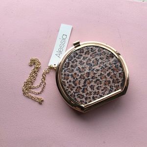 Alessia Gold Leopard Handbag